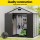 Giantz Garden Shed 2.15x2.14M Outdoor Storage, Steel Reinforced Polypropylene, Lockable, Vents, Grey/Black