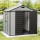 Giantz Garden Shed 2.15x2.14M Outdoor Storage, Steel Reinforced Polypropylene, Lockable, Vents, Grey/Black