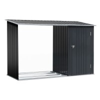 Giantz 2.49x1.04M Metal Garden Shed - Galvanised Steel, Weatherproof, 2-in-1 Tool & Wood Storage, Easy Assembly