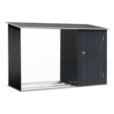 Giantz 2.49x1.04M Metal Garden Shed - Galvanised Steel, Weatherproof, 2-in-1 Tool & Wood Storage, Easy Assembly