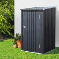 Giantz 0.99x1.04M Metal Garden Shed - Durable Galvanised Steel, Weatherproof, Lockable, Easy Assembly, Anthracite Finish