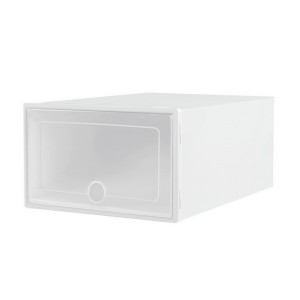 Artiss Abel Shoe Box Rack Set of 12 Stackable Shoe Storage Boxes, White, PP Plastic, Foldable, 33x23x14cm, Ventilated