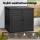 Gardeon 1170L Lockable Outdoor Storage Box Weatherproof PP Cabinet Triple Door Black 140x82x121cm 1170L