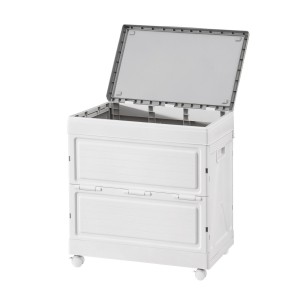 Gardeon 159L All-Weather Outdoor Storage Box with Wheels, Portable & Foldable, Durable PP Material, 62x39x64.5cm Beige