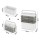Artiss 5-Tier Clear Plastic Storage Box Detachable Layers with Handle Sealing Buckle Stackable 30x16.5x31cm