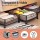 Artiss Set of 4 Under Bed Storage Containers Metal Frame Breathable Mesh Wheels Pull Handles Foldable