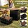 Gardeon Collapsible 50L Outdoor Storage Box with Plywood Lid - Portable, Durable, Space-Saving, Multipurpose Organiser