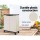 Gardeon Outdoor Rattan Storage Cabinet 92cm Beige - Lockable, Weather-Resistant, Adjustable Shelf, Premium Plastic