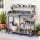 Gardeon Outdoor Potting Bench Table Storage Cabinet Grey 105cm Solid Cedar with Sink, Hooks, Wheels, Drawers &amp; Shelves
