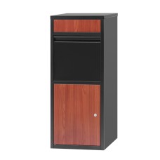 Gardeon Freestanding Parcel Drop Box, Steel, 42x38x102cm, Black, Secure 2-Slot Design, Water-Resistant, Large Capacity