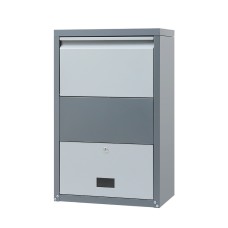 Gardeon Parcel Drop Box, Steel, 47x27x75cm, Grey, Secure Package Delivery, Water-Resistant, Large Capacity