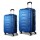 Wanderlite 2pc Luggage Trolley Travel Suitcase Set, ABS Hard Case, 20" & 28", Lightweight, Blue, TSA Locks, Dual Wheels
