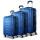 Wanderlite 3-Piece Luggage Trolley Set, ABS Hard Shell, 20"/24"/28", Blue, TSA Lock, Lightweight Spinner