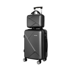 Wanderlite 2pc Luggage Set, ABS Hard Shell, 12" & 20", Black, TSA Lock, Lightweight Trolley with 360° Wheels Wanderlite 2pc Luggage Set, ABS Hard Shell, 12" & 20", Black, TSA Lock, Lightweight Trolley with 360° Wheels