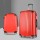 Wanderlite 2pc Luggage Trolley Set, ABS Hard Case, 20" & 28", Red, Lightweight, TSA Lock, Dual Wheels, Travel Ready