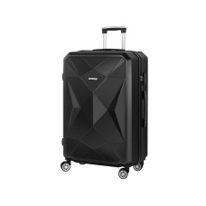 Wanderlite Luggage Trolley, ABS Hardshell, 28" Black, 360° Wheels, TSA Lock, Lightweight Travel Suitcase, 100L Capacity