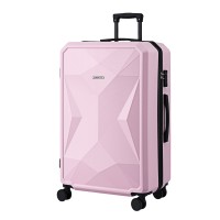 Wanderlite 28" Pink Hardshell Luggage Trolley – Lightweight ABS, 360° Spinner Wheels, TSA Lock, 100L Capacity