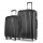 Wanderlite 2pcs Luggage Trolley Set, ABS Hard Case, 20" & 28", Black, Lightweight, TSA Lock, 360° Spinner Wheels