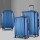 Wanderlite Luggage Set 3pc ABS Hard Shell 20" 24" 28" Blue | Lightweight, Secure, 360° Spinner Wheels, Travel-Ready