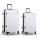 Wanderlite 2pc Luggage Trolley Set, ABS Hard Case, 20" & 28", White, Lightweight, TSA Lock, Dual Wheels Spinner