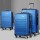 Wanderlite 3pc Luggage Trolley Set, ABS Hard Case, 20" 24" 28", Lightweight Blue, TSA Lock, 360° Spinner Wheels