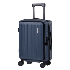 Wanderlite 20" Navy ABS Carry-On Luggage with Front Pocket, Laptop Compartment, Dual TSA Locks, Spinner Wheels Wanderlite 20" Navy ABS Carry-On Luggage with Front Pocket, Laptop Compartment, Dual TSA Locks, Spinner Wheels