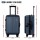 Wanderlite 20" Navy ABS Carry-On Luggage with Front Pocket, Laptop Compartment, Dual TSA Locks, Spinner Wheels