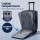 Wanderlite 20" Navy ABS Carry-On Luggage with Front Pocket, Laptop Compartment, Dual TSA Locks, Spinner Wheels