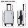 Wanderlite 20" White Carry-On Luggage - ABS Material, Front Pocket, Laptop Compartment, Dual TSA Locks, Spinner Wheels