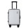 Wanderlite 20" White Carry-On Luggage - ABS Material, Front Pocket, Laptop Compartment, Dual TSA Locks, Spinner Wheels
