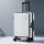 Wanderlite 20" White Carry-On Luggage - ABS Material, Front Pocket, Laptop Compartment, Dual TSA Locks, Spinner Wheels