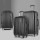 Wanderlite 10-pc Travel Set: 20-24-28" Black Luggage with TSA Locks, Hard Shell, & 6 Organisers - Lightweight & Durable