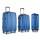 Wanderlite 3-Piece Luggage Trolley Set, ABS Hard Case, Blue, 20"/24"/28", Lightweight, TSA Locks, 6 Organisers Included