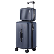 Wanderlite 2-Piece Trunk Luggage Set: 12" & 20" Navy, ABS Shell, TSA Lock, 360° Spinner Wheels, Smart Packing Features Wanderlite 2-Piece Trunk Luggage Set: 12" & 20" Navy, ABS Shell, TSA Lock, 360° Spinner Wheels, Smart Packing Features