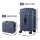 Wanderlite 2-Piece Trunk Luggage Set: 12" & 20" Navy, ABS Shell, TSA Lock, 360° Spinner Wheels, Smart Packing Features