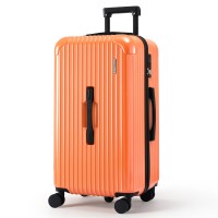 Wanderlite 28 inch Trunk Luggage 5 Wheel Spinner TSA Lock USB Type C 90L ABS Orange Suitcase Travel Gear