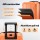 Wanderlite 28 inch Trunk Luggage 5 Wheel Spinner TSA Lock USB Type C 90L ABS Orange Suitcase Travel Gear