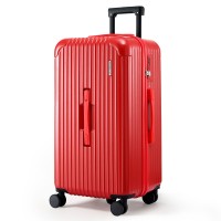 Wanderlite 28" Trunk Luggage 5 Wheel 360° Spinner TSA Lock Built in USB Type C Port Red 90L Comfort Packing