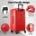 Wanderlite 28" Trunk Luggage 5 Wheel 360° Spinner TSA Lock Built in USB Type C Port Red 90L Comfort Packing