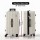 Wanderlite 28-inch Trunk Luggage 5-Wheel Spinner TSA Lock Built-in USB Type-C 90L Smoky White ABS PC