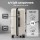 Wanderlite 28-inch Trunk Luggage 5-Wheel Spinner TSA Lock Built-in USB Type-C 90L Smoky White ABS PC