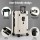 Wanderlite 28-inch Trunk Luggage 5-Wheel Spinner TSA Lock Built-in USB Type-C 90L Smoky White ABS PC