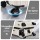 Wanderlite 28-inch Trunk Luggage 5-Wheel Spinner TSA Lock Built-in USB Type-C 90L Smoky White ABS PC