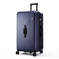 Wanderlite 32 Inch Trunk Luggage Deep Indigo ABS 130L Spinner TSA Lock USB Type‑C 5 Wheels 3/7 Split