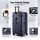 Wanderlite 32 Inch Trunk Luggage Deep Indigo ABS 130L Spinner TSA Lock USB Type‑C 5 Wheels 3/7 Split