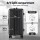 Wanderlite 4pcs Trunk Luggage Suitcase Set Black ABS, 12" 20" 24" 28" TSA Lock, Spinner Wheels, Smart Compartments