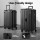 Wanderlite 4pcs Trunk Luggage Suitcase Set Black ABS, 12" 20" 24" 28" TSA Lock, Spinner Wheels, Smart Compartments