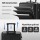 Wanderlite 4pcs Trunk Luggage Suitcase Set Black ABS, 12" 20" 24" 28" TSA Lock, Spinner Wheels, Smart Compartments