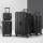 Wanderlite 4pcs Trunk Luggage Suitcase Set Black ABS, 12" 20" 24" 28" TSA Lock, Spinner Wheels, Smart Compartments