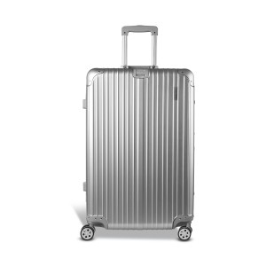 Wanderlite Luggage Trolley Set, Aluminium Frame, 28", Silver, TSA Lock, Lightweight, 360° Wheels, Travel Suitcase